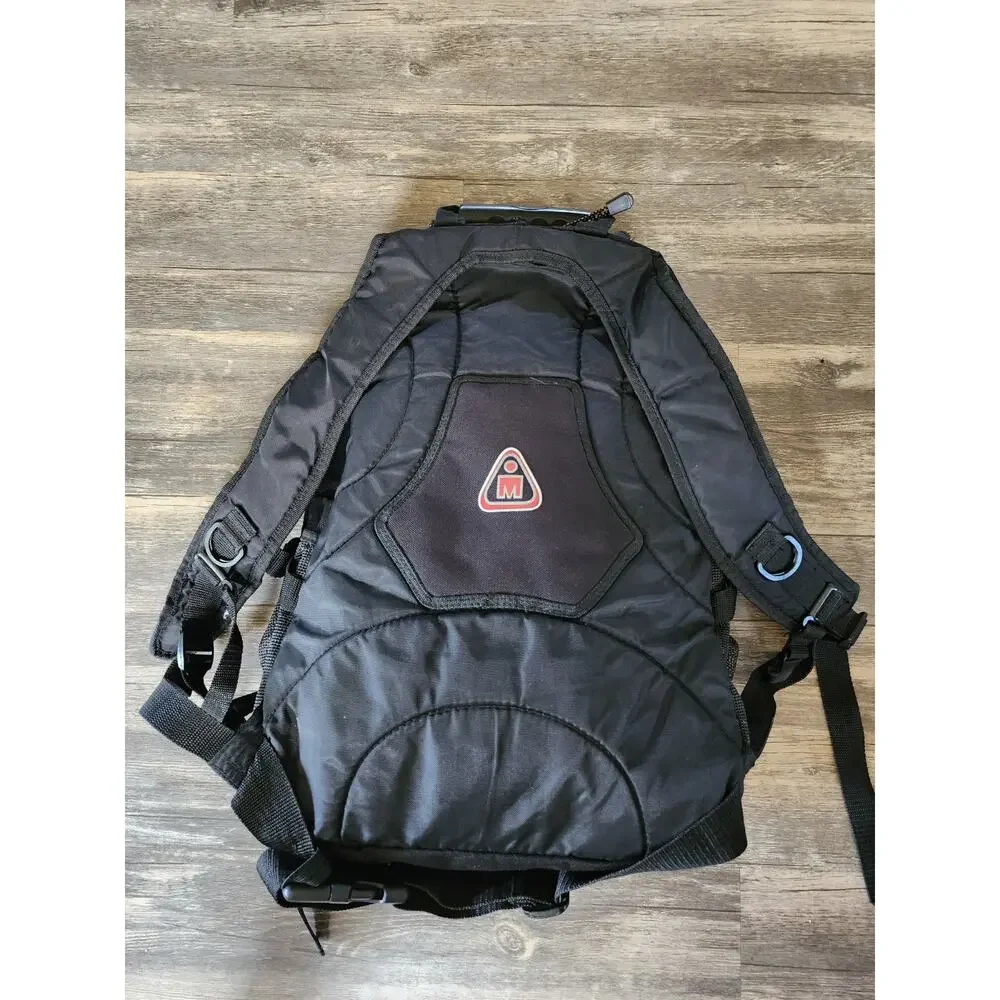 IRONMAN Black Gray Backpack Official Logo Design Athletic Gym Workout Bag Hiking
